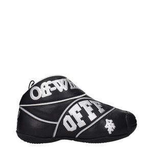 Off-White Black Leather High Men's Tops
